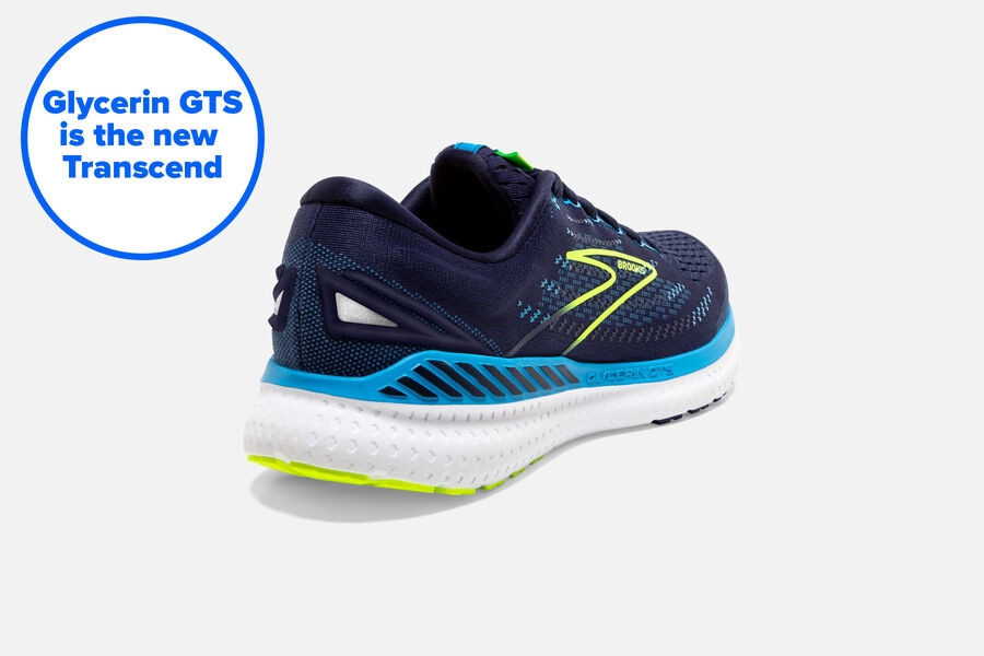 Glycerin GTS 19 Road Brooks Running Shoes NZ Mens - Navy/Blue - TXZHCO-054